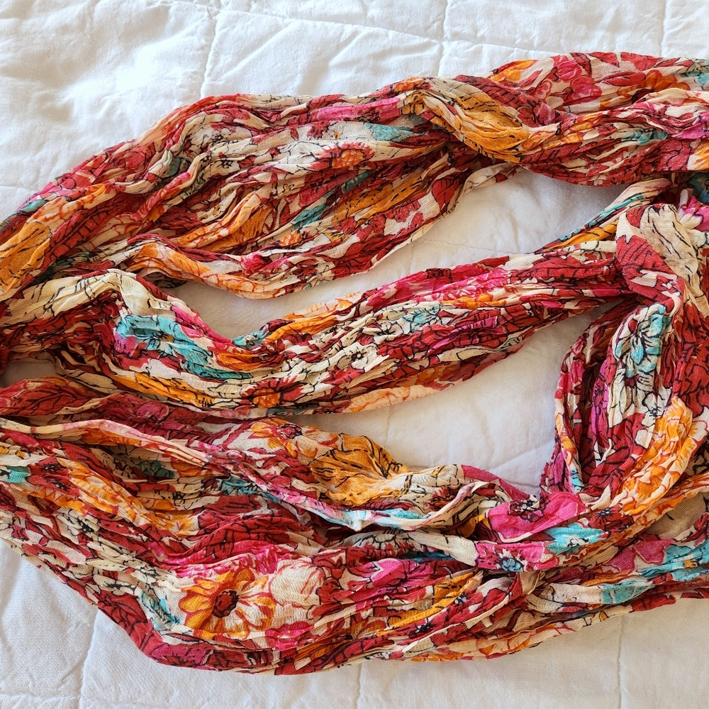 Floral print 100% cotton dupatta